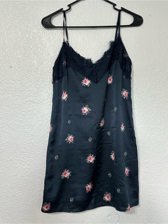 Abercrombie & Fitch Dresses & Skirts - Abercrombie & Fitch Lace Trim Slip Dress XS Dark Floral Whimsigoth Fairy Grunge